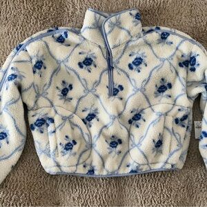 Old Navy Floral Fleece Pullover